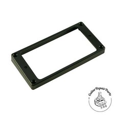 Plastic Humbucking Pickup Mounting Ring, Flat Bottom, High - Black