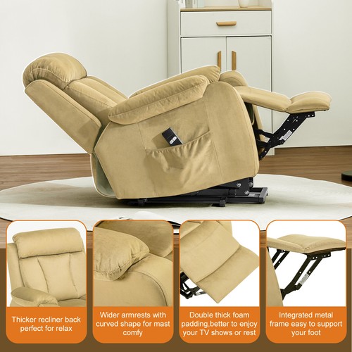 Recliner Lift Chair for Elderly Overstuffed Electric Power Lazyboy