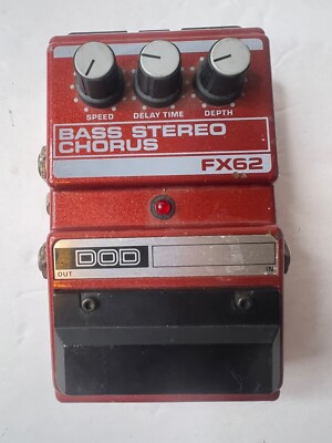 DOD Digitech FX62 Bass Stereo Chorus Analog Bass Guitar Effect Pedal Vintage
