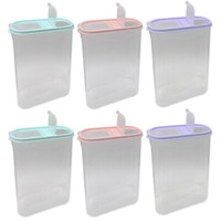 6 StüCk Vorratsdose SchüTtdose 2,8 Liter MüSlidose Transparent Aufbewahrungsdose