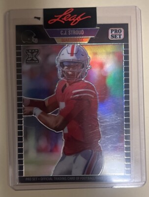 2023 Leaf Pro Set Metal Black C.J. Stroud Rookie #'d 28/49