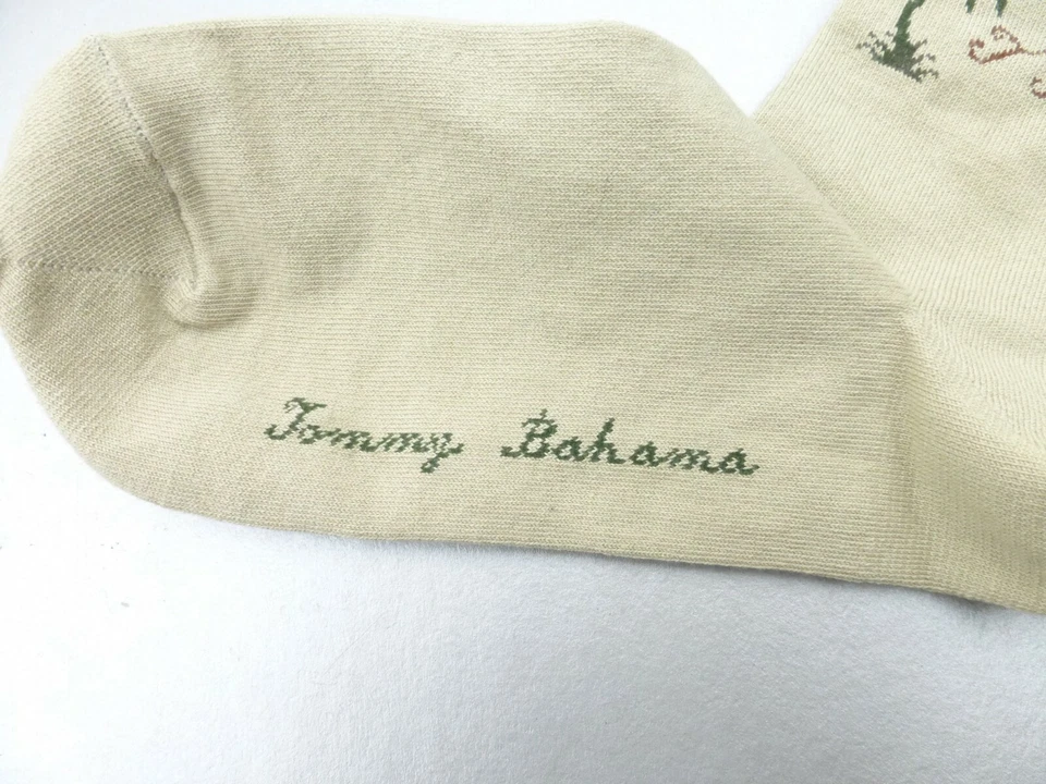 Meias de tornozelo femininas raras Tommy Bahama cáqui tamanho 9 - 11 EUA palmas duplas - Imagem 3 de 4