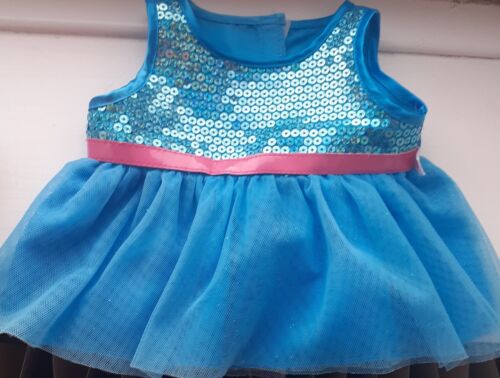 Build A Bear Blue Sequin Dress - Picture 1 of 5
