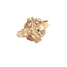 14K Yellow Gold Crucifix Ring