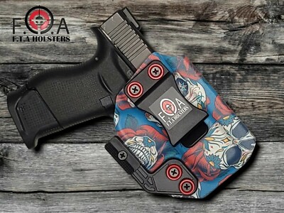 Concealment  Holster Inside The Waist Rose & Skulls  claw.