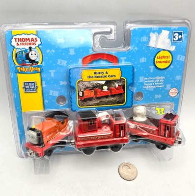 Thomas Friends Railway Train Take N Play Along Diecast - Rusty