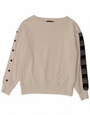 CHAMPION Womens Graphic Sweatshirt Jumper UK 14 Medium White Colourblock CI18