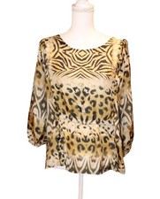 Johnny Was Aisha Blouse Siswati Animal Print Silk, Medium NWT