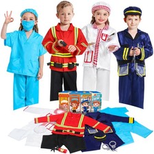 Kids Dress Up Clothes - Pretend Play Costumes Set for Role Play Imaginative Fu