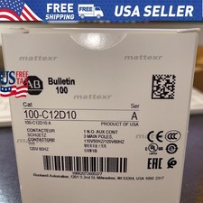 ALLEN BRADLEY. 100-C12D10 CONTACTOR 110/120V50/60HZ US Free Tax