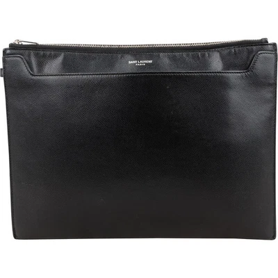 Yves Saint Laurent Grained Zipped Clutch YSL Yves Saint Laurent Abendtasche - Bild 1 von 4