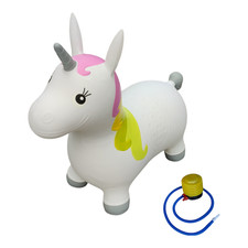 Unicorn Skippyball Kinder Springtier mit Pumpe Hüpfball Outdoor Spiel