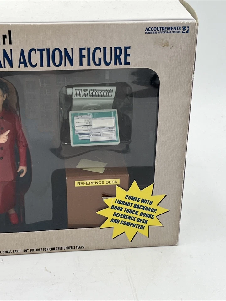 Figura de acción bibliotecaria Nancy Pearl de lujo biblioteca pública de Seattle completa NUEVA Foto 3 de 4