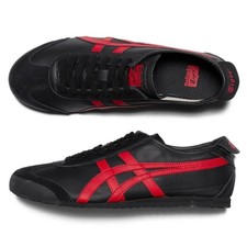 Onitsuka Tiger MEXICO 66 Black Classic Red Unisex Low Top Sneakers 1183C102-004