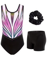 JiAmy Gymnastics Leotards for Girls Kids Sparkly Ballet Dance 6-7 Years, Pink