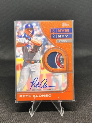 Topps 2026 Series 2 Rounding the Bases Relics Pete Alonso RTB-PA Auto /25