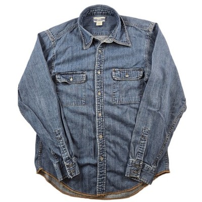 Gap Denim Shirt Mens Medium Blue Jean 100% Cotton Long Sleeve Workwear VTG Y2K