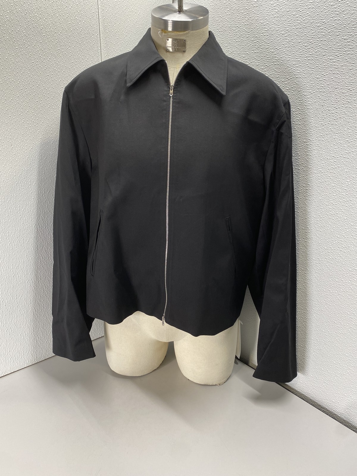 Our Legacy Mens Mini Worsted Wool Zip-Up Jacket Size 54 Black