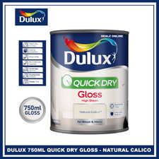 Dulux Quick Dry Natural Calico 750ML Gloss Paint Interior Wood Metal