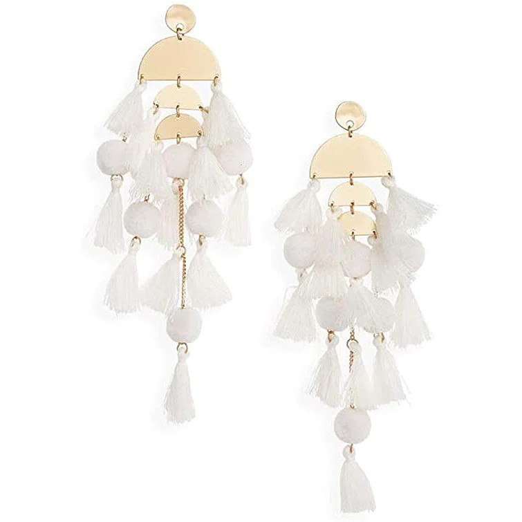Boho Long Tassel Fringe Earrings
