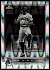 2022 Topps Chrome Sonic #124 Ketel Marte Black & White RayWave