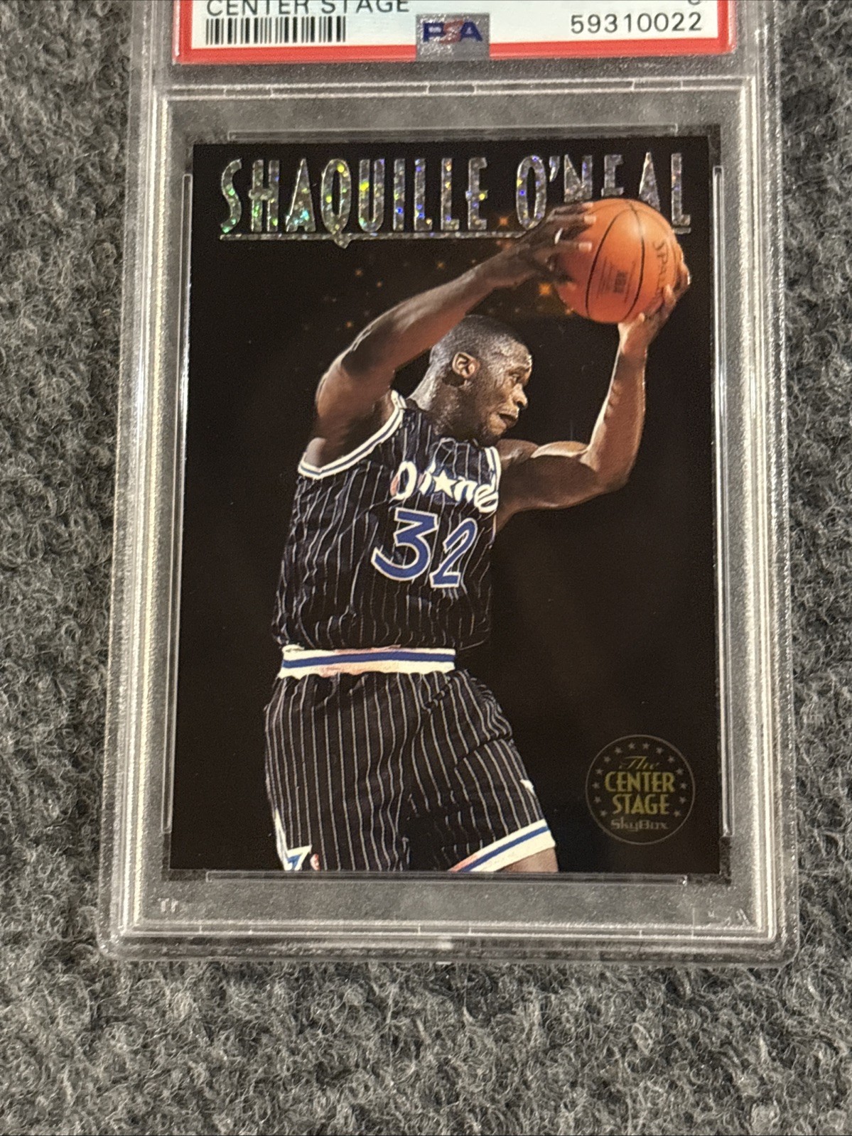 1993 SKYBOX PREMIUM SHAQUILLE O NEAL #CS2 CENTER STAGE HOF MAGIC PSA 8 NM-MT view 6