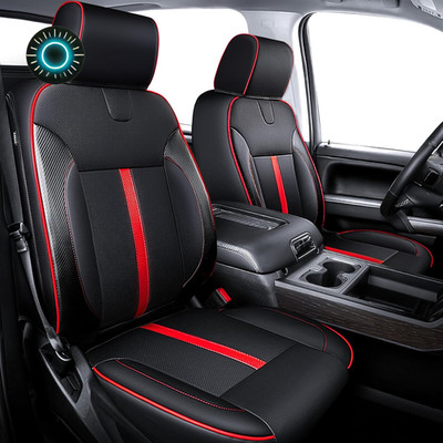 Leather Seat Cover Custom Fit for Chevy Silverado 1500 & GMC Sierra 1500 (201...