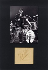 BEATLES DRUMMER Ringo Starr autograph, signed album page & mounted