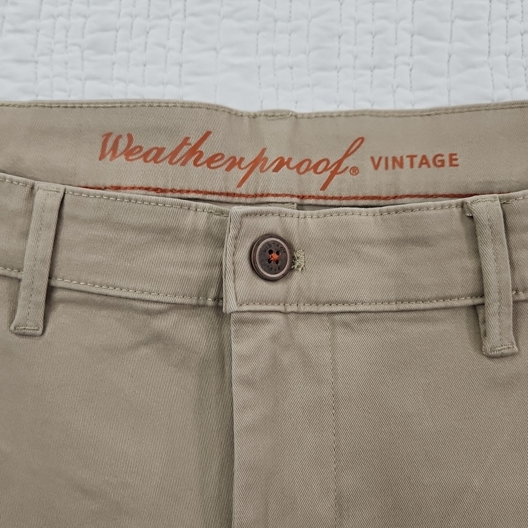 Short Chino Beige Homme Weatherproof Taille 38 – Stretch, Résistant Aux Intempéries, Idéal Pour L'outdoor