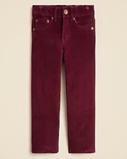 J.CREW crewcuts Boys Stretch Corduroy Pant Adjustable Waist Burgundy Size 8 EUC
