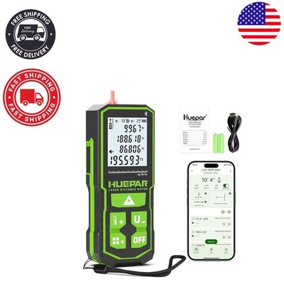 200Ft Bluetooth Laser Measuring Tool with App Control & 1/16'' Accuracy