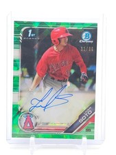 LIVAN SOTO 2019 BOWMAN CHROME GREEN SAPPHIRE 1ST AUTO /99 Q3249