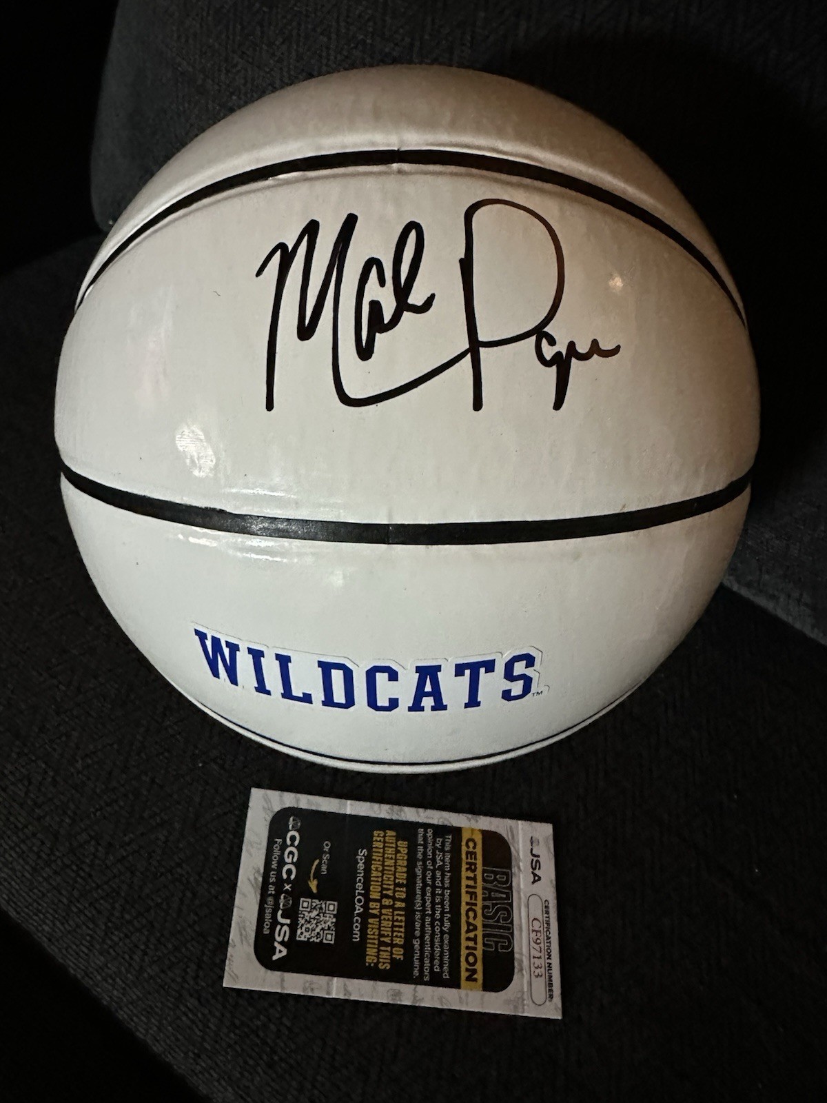 Mark Pope Signed Kentucky Wildcats Basketball JSA COA Authentication 
