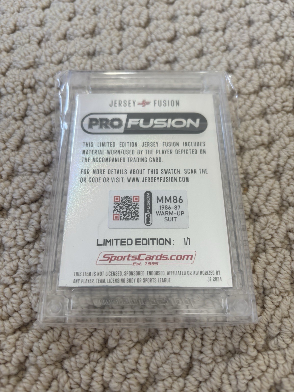 2024 Jersey Fusion Moses Malone Game Used Logoman Patch 1/1 Philadelphia 76ers  view 2