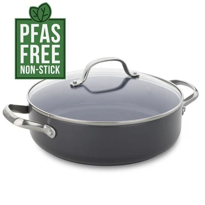 GreenPan Casserole Pot 26cm Shallow 3L Non-Stick PVD Coating PFAS Free(Open Box)