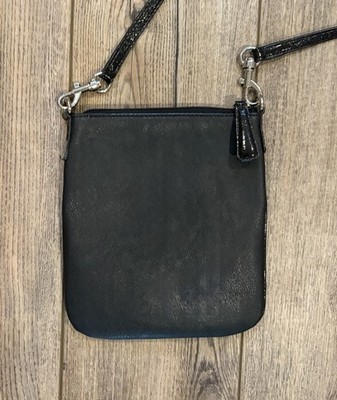 GUESS EST 1981 Black Crossbody Bag Small Zip Purse Adjustable Strap