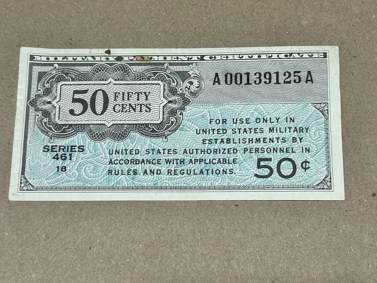 50c Denomination US Military Payment Certificates for sale | eBay