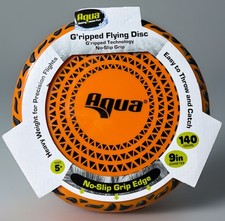 Aqua G'ripped Flying Disc Water Frisbee No Slip Heavy Weight 140g / 9 New