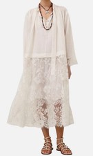 Zimmermann Women's Ivory Illuminate Lace Smock Dress Size XS