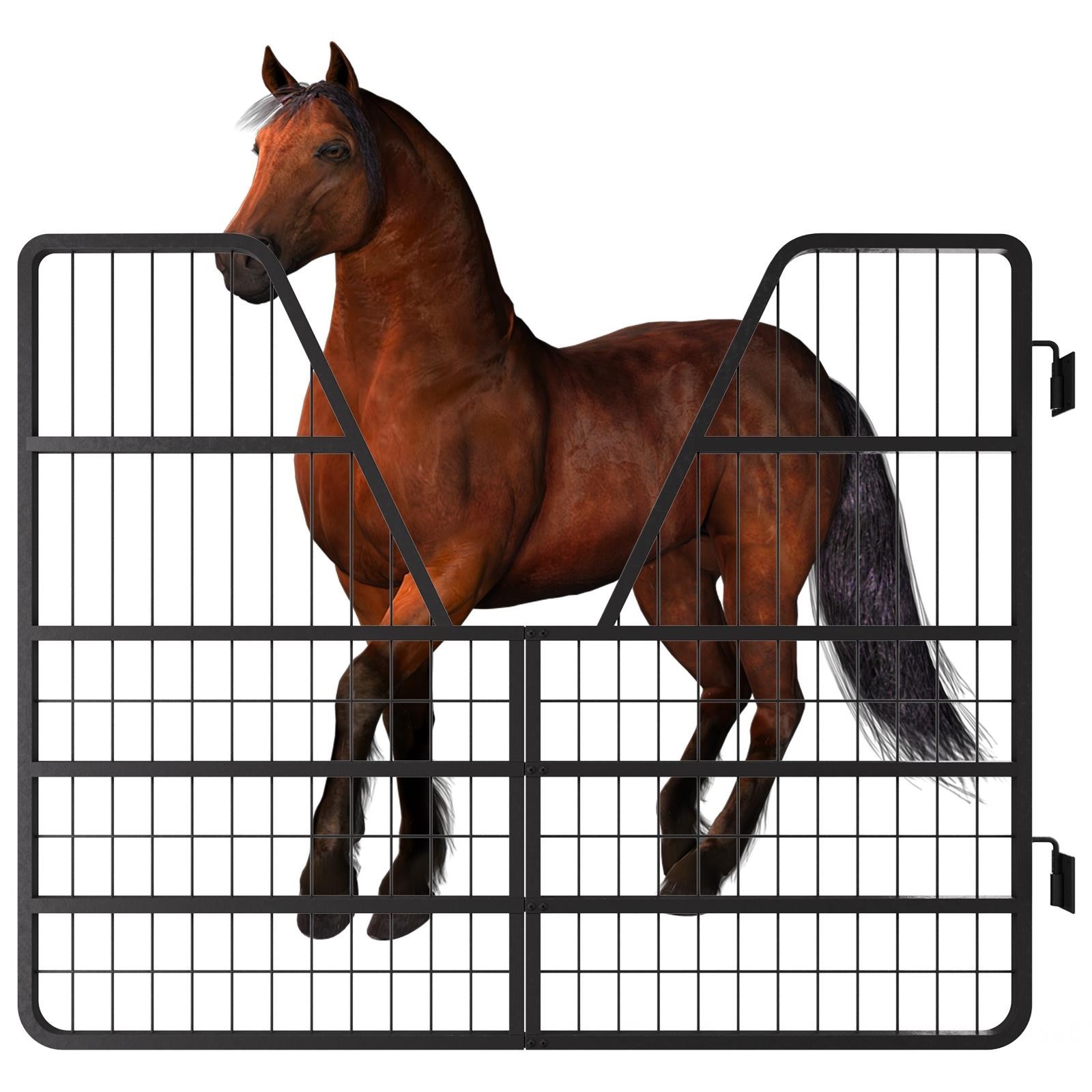 Horse Stall Gate, Grid Layout Livestock Gate, 52"W x 42"H Horse Stall Guard