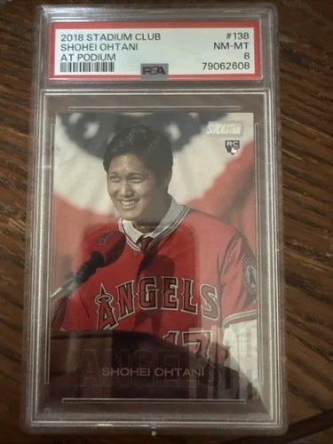 2018 Topps Stadium Club - Shohei Ohtani #138 (RC) PSA 8 NM-MT