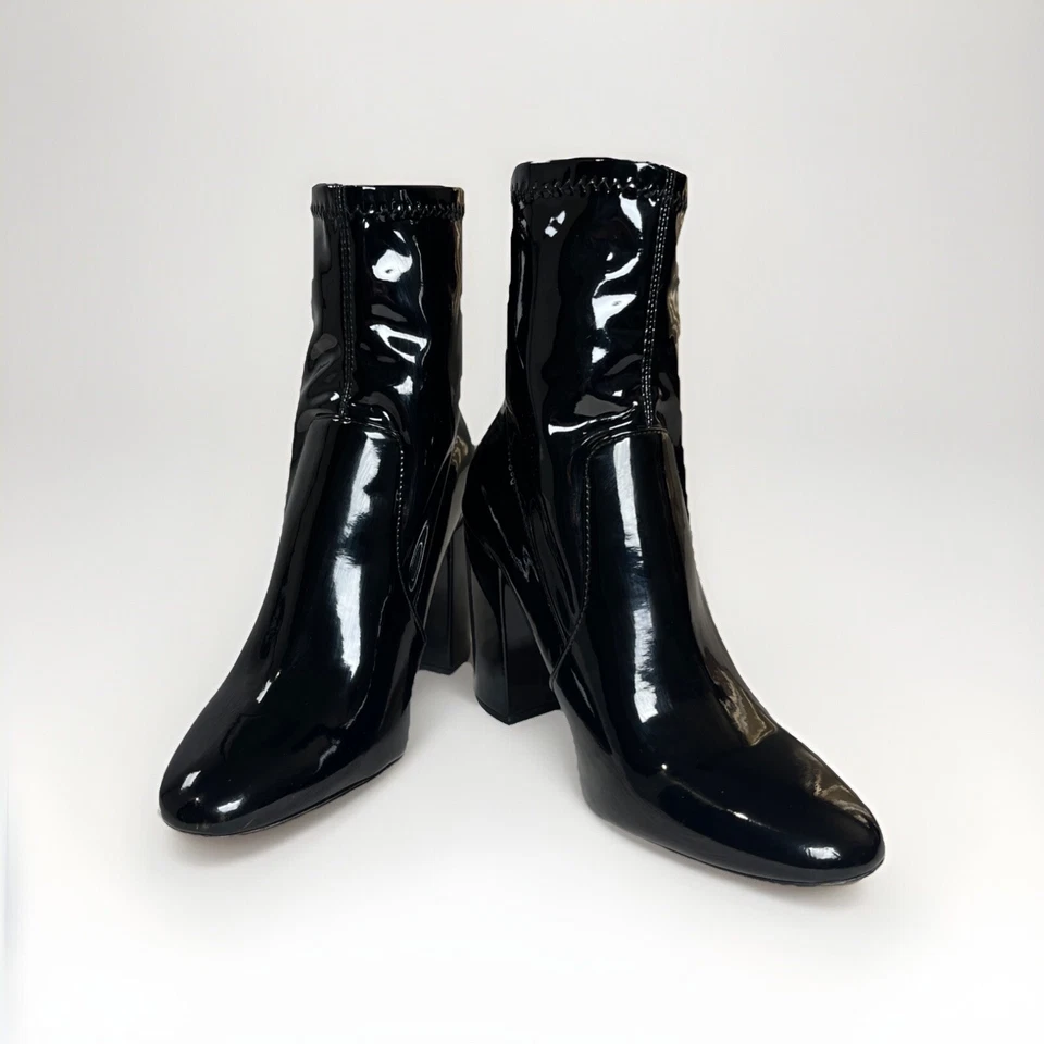 Botines Aldo charol para mujer botín negro talla 7,5 EE. UU. Foto 2 de 4