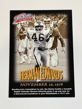 1997 Fleer Football Million Dollar Moments Card - Herman Edwards - Eagles