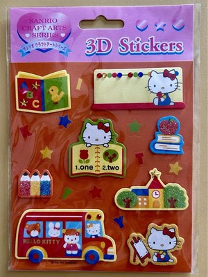 Sanrio Kitty 3D sticker sticker Heisei retro #a1bc57