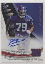 2013 Topps Platinum Rookie Refractors Black /150 Damontre Moore #A-DMO Auto w3h