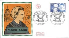 FRANCE 1967 FDC MARIE CURIE YT 1533