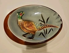 Vintage collectable Pheasant ceramic ashtray (Norcrest)