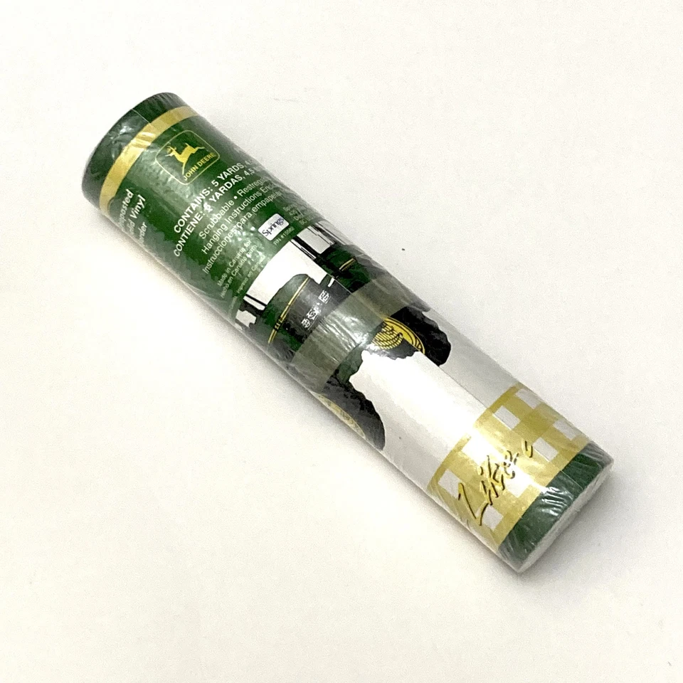 John Deere Tractor verde Nada funciona como un ciervo vinilo papel tapiz borde 6,75" W Foto 3 de 3