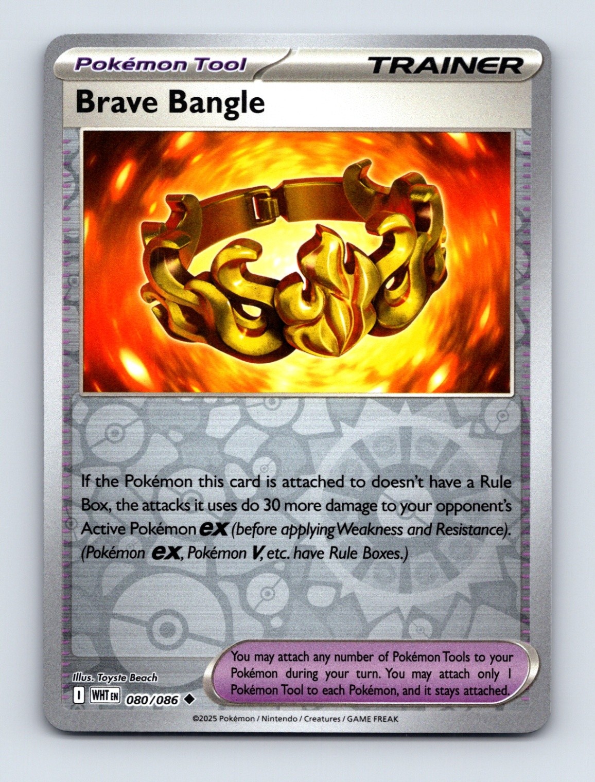 Brave Bangle 080/086 Uncommon SV: White Flare NM/LP Pokemon