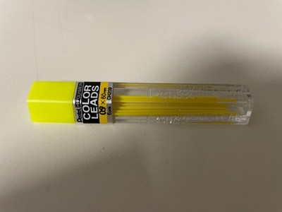Pentel Color Leads Bleistift Mine gelb 6er Pack 0,9 mm Org/Neu #CH209